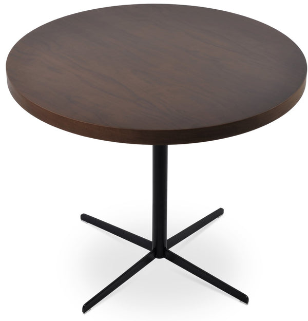 Soho Concept Diana Dining Table - Stylish Chrome, Brass-gold, Or Black Finish With Strong Steel Base For Modern Decor Walnut,Black  Soho-concept-dining-chair-13772