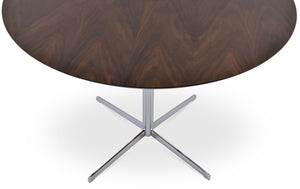 Soho Concept Diana Dining Table - Stylish Chrome, Brass-gold, Or Black Finish With Strong Steel Base For Modern Decor Walnut  Soho-concept-dining-chair-13774