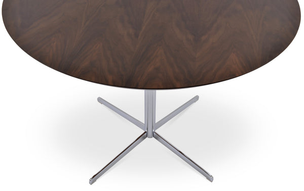 Soho Concept Diana Dining Table - Stylish Chrome, Brass-gold, Or Black Finish With Strong Steel Base For Modern Decor Walnut  Soho-concept-dining-chair-13774