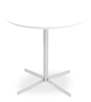 Soho Concept Diana Dining Table - Stylish Chrome, Brass-gold, Or Black Finish With Strong Steel Base For Modern Decor White  Soho-concept-dining-chair-13771