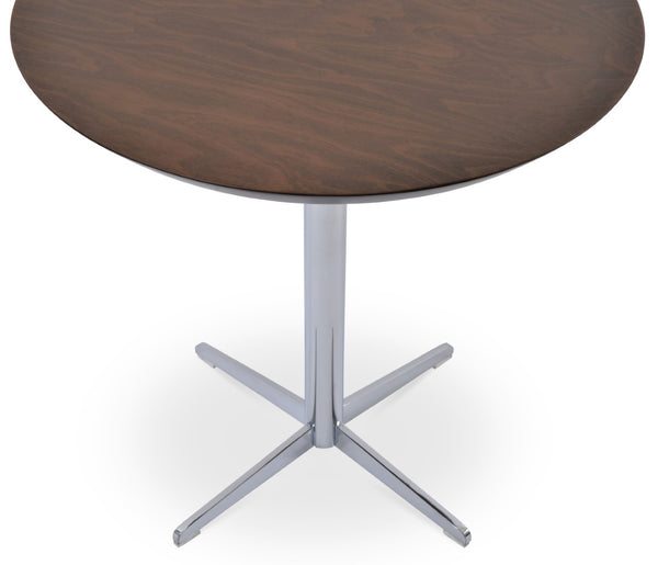 Soho Concept Diana End Table - Modern Steel Design In Black, Brass, Or Chrome Finish For Stylish Interiors Walnut  Soho-concept-dining-chair-13789