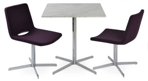 Soho Concept Diana Marble Coffee Table - Elegant Italian White Carrara Top With Stylish Chrome, Black & Brass Base White  Soho-concept-dining-chair-13776