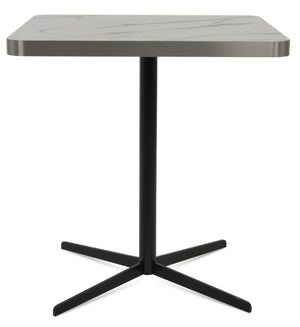 Soho Concept Lady Hpl Mdf Laminate Veneer Dining Table - Elegant Round Design With Marble Finish & Chrome Base Black,White  Soho-concept-dining-chair-13750