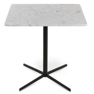 Soho Concept Diana Marble Dining Table: Elegant White Carrara Top With Stylish Chrome & Brass Base, 32" Diameter Black,White  Soho-concept-dining-chair-13752