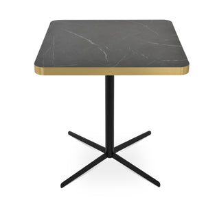 Soho Concept Lady Hpl Mdf Laminate Veneer Dining Table - Elegant Round Design With Marble Finish & Chrome Base Black,Gold  Soho-concept-dining-chair-13745