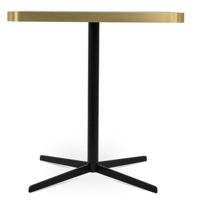 Soho Concept Lady Hpl Mdf Laminate Veneer Dining Table - Elegant Round Design With Marble Finish & Chrome Base Black,Gold  Soho-concept-dining-chair-13746