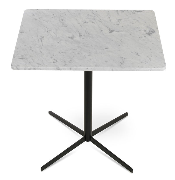 Soho Concept Diana Marble Dining Table: Elegant White Carrara Top With Stylish Chrome & Brass Base, 32" Diameter Black  Soho-concept-dining-chair-13751