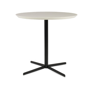 Soho Concept Diana Wood Dining Table: 32" Walnut/Natural/White Top, 4-star Steel Base, Modern Elegance For Dining Black,White  Soho-concept-dining-chair-13755
