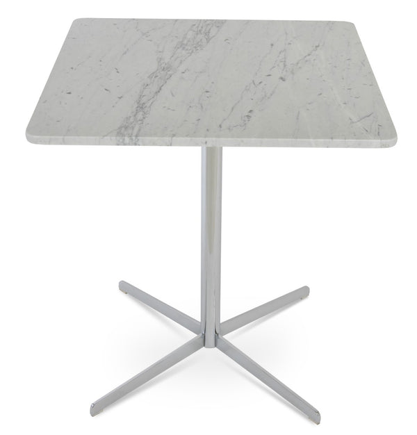 Soho Concept Diana Marble Dining Table: Elegant White Carrara Top With Stylish Chrome & Brass Base, 32" Diameter Chrome,White  Soho-concept-dining-chair-13760