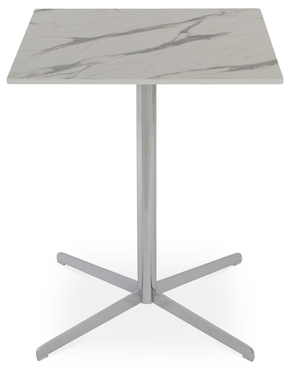 Soho Concept Diana Marble Dining Table: Elegant White Carrara Top With Stylish Chrome & Brass Base, 32" Diameter Chrome,White  Soho-concept-dining-chair-13762
