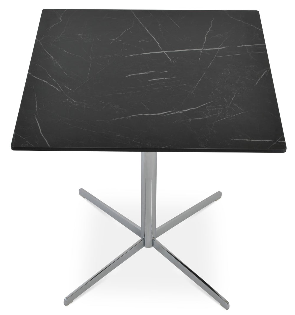 Soho Concept Diana Marble Dining Table (32") - Elegant White Carrara Italian Top With Stylish Metal Base Finish Black,Gold  Soho-concept-dining-chair-13747