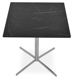 Soho Concept Diana Marble Dining Table (32") - Elegant White Carrara Italian Top With Stylish Metal Base Finish Chrome,Black  Soho-concept-dining-chair-13761