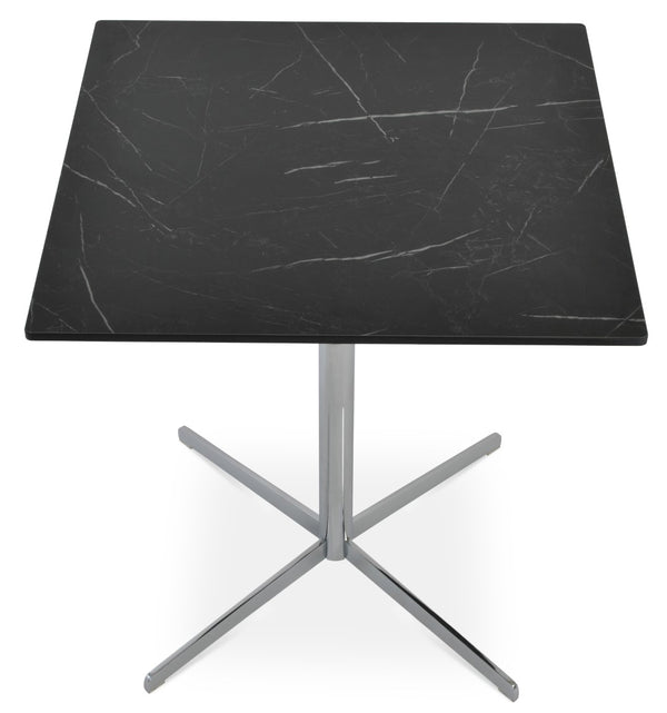 Soho Concept Diana Marble Dining Table (32") - Elegant White Carrara Italian Top With Stylish Metal Base Finish Chrome,Black  Soho-concept-dining-chair-13761