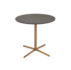 Soho Concept Diana Ceramic Dining Table - 32" Black Italian Ceramic Top With Stylish Chrome & Brass Base Brass,Black  Soho-concept-dining-chair-13742