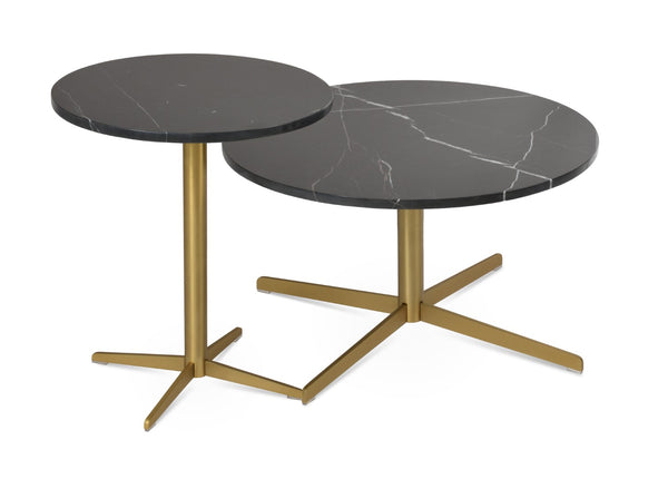 Soho Concept Diana Marble Coffee Table: Luxurious White Carrara Top, Elegant Steel Base, Perfect For Living Spaces Brass,Black  Soho-concept-dining-chair-13714