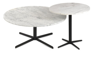 Soho Concept Diana Marble Coffee Table: Luxurious White Carrara Top, Elegant Steel Base, Perfect For Living Spaces Black,White  Soho-concept-dining-chair-13715