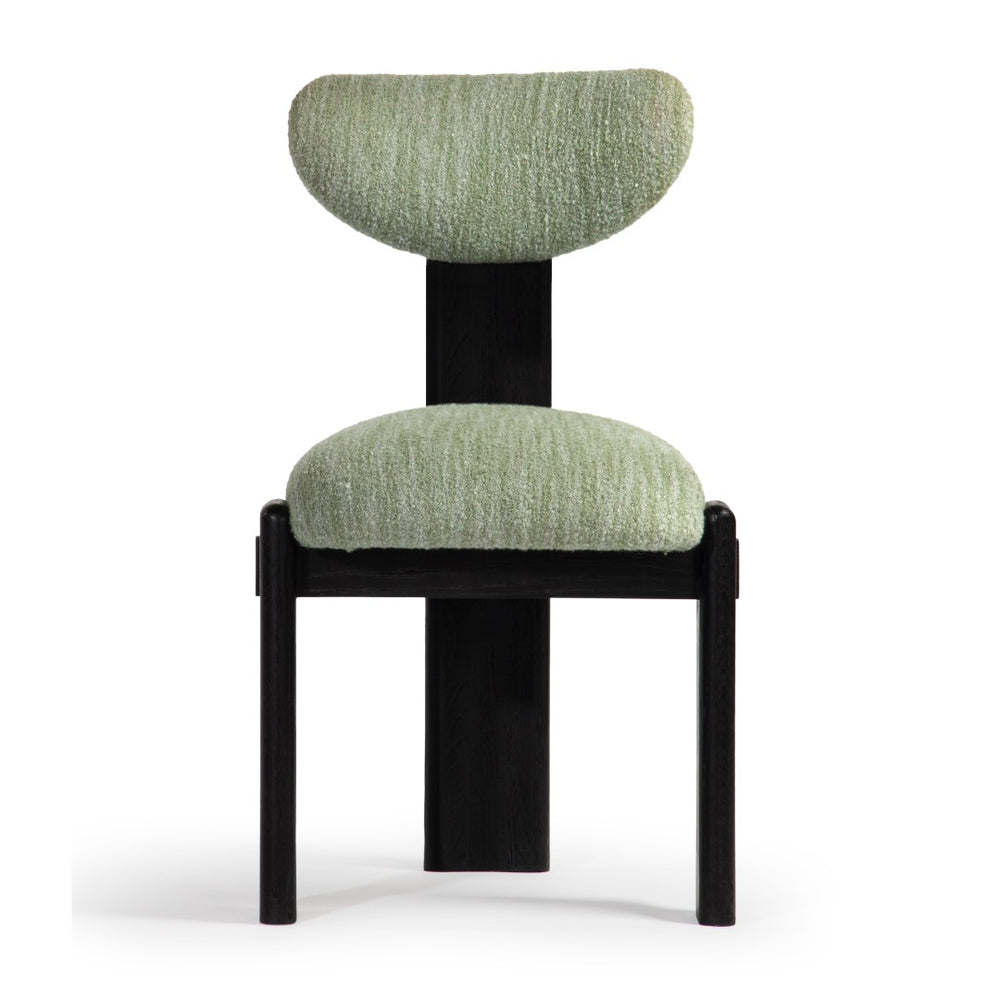 Elio Dining Chair - Soft Sculptural Design with FSC-Certified Oak Legs for Elegant Dining Spaces