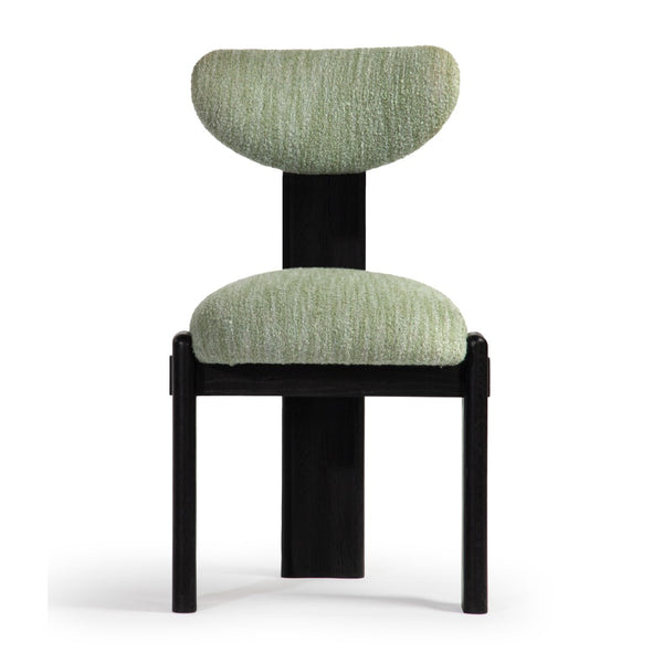 Elio Dining Chair - Soft Sculptural Design with FSC-Certified Oak Legs for Elegant Dining Spaces