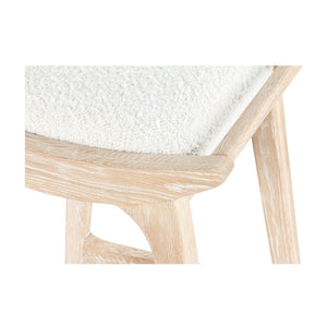 Union Home Porter Counter Stool - Elegant Upholstered Seat With Solid Oak Frame For Stylish Entertaining Spaces Cerused Oak Fsc Certified Oak Wood,Boucle Din00371
