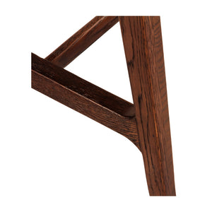 Union Home Porter Counter Stool - Elegant Upholstered Seat With Solid Oak Frame For Stylish Entertaining Spaces Mud Brown Fsc Certified Oak Wood,Leather Din00372