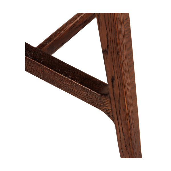 Union Home Porter Counter Stool - Elegant Upholstered Seat With Solid Oak Frame For Stylish Entertaining Spaces Mud Brown Fsc Certified Oak Wood,Leather Din00372