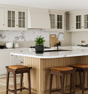 Union Home Porter Counter Stool - Elegant Upholstered Seat With Solid Oak Frame For Stylish Entertaining Spaces Mud Brown Fsc Certified Oak Wood,Leather Din00372