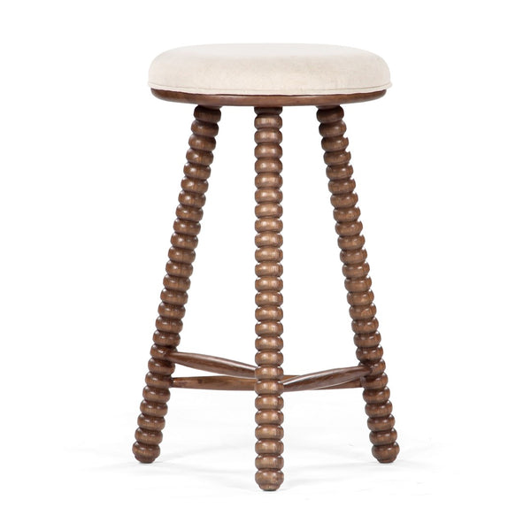 Union Home Twist Counter Stool - Modern Cottage Style With Plush Upholstery And Durable Fsc Certified Oak Legs Light Walnut Fsc Certified Oak Wood,Upholstery Din00375