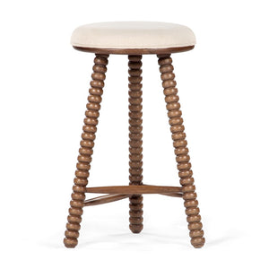 Union Home Twist Counter Stool - Modern Cottage Style With Plush Upholstery And Durable Fsc Certified Oak Legs Light Walnut Fsc Certified Oak Wood,Upholstery Din00375