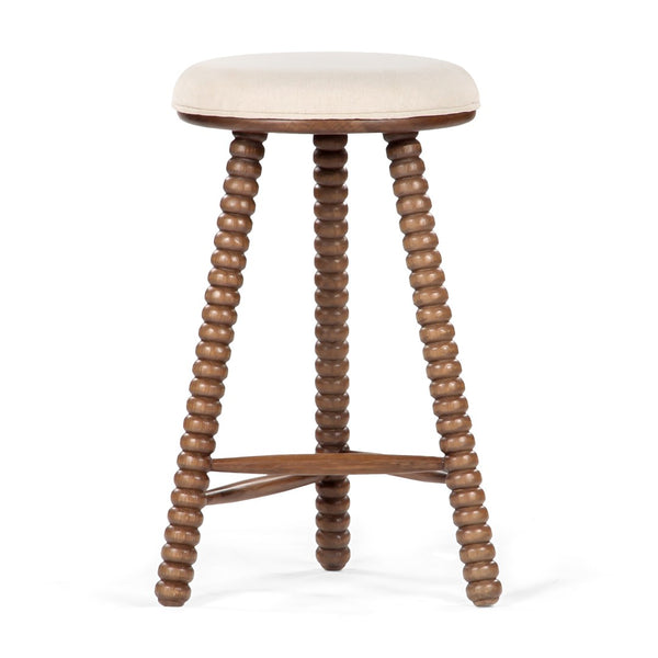 Union Home Twist Counter Stool - Modern Cottage Style With Plush Upholstery And Durable Fsc Certified Oak Legs Light Walnut Fsc Certified Oak Wood,Upholstery Din00375