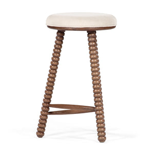 Union Home Twist Counter Stool - Modern Cottage Style With Plush Upholstery And Durable Fsc Certified Oak Legs Light Walnut Fsc Certified Oak Wood,Upholstery Din00375