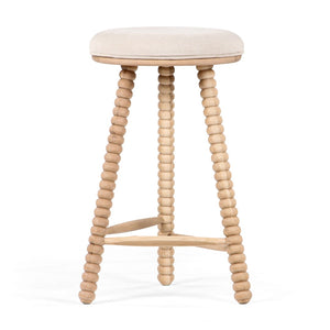 Union Home Twist Counter Stool - Modern Cottage Style With Plush Upholstery And Durable Fsc Certified Oak Legs Natural Fsc Certified Oak Wood,Upholstery Din00378