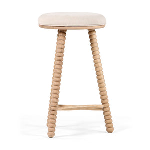 Union Home Twist Counter Stool - Modern Cottage Style With Plush Upholstery And Durable Fsc Certified Oak Legs Natural Fsc Certified Oak Wood,Upholstery Din00378