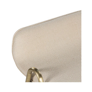 Union Home Corsica Counter Stool - Soft Upholstered Seat With Antique Brass Frame For Modern & Traditional Spaces Antique Brass Mild Steel,Dhurrie Din00380