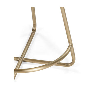 Union Home Clipper Counter Stool - Stylish Antique Brass Frame With Cozy Cotton Dhurrie Fabric For Dining Spaces Antique Brass Mild Steel,Dhurrie Din00381