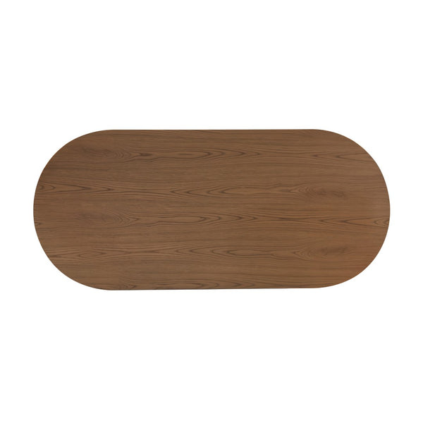 Union Home Accord Oak Dining Table - Elegant Fluted Pedestal Design, Smoked Finish, Fsc Certified Wood Beauty Smoked Oak Finish Fsc Certified Oak Wood,Oak Veneer Din00387