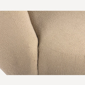 Union Home June Swivel Chair - Plush Boucle Lounge With Soft Curves & Solid Wood Base For Ultimate Comfort Porto Dark Finish Performance Polyester Blend,Plantation Grown Hardwood Din00428