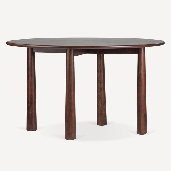 Union Home Cece Solid Wood Dining Table - Elegant Acacia Design With Tapered Legs, Chestnut Finish For Any Space Porto Dark Finish Plantation Grown Acacia Din00429