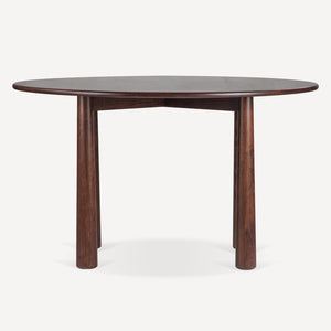 Union Home Cece Solid Wood Dining Table - Elegant Acacia Design With Tapered Legs, Chestnut Finish For Any Space Porto Dark Finish Plantation Grown Acacia Din00429