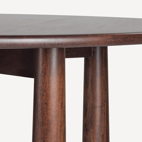Union Home Cece Solid Wood Dining Table - Elegant Acacia Design With Tapered Legs, Chestnut Finish For Any Space Porto Dark Finish Plantation Grown Acacia Din00429