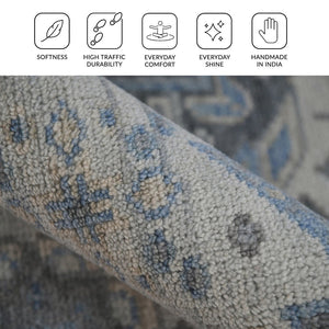 Amer Rugs Divine Hand-knotted Area Rug With Elegant Turkish And Southwestern Motifs, Crafted From Wool Ivory Wool Div10203