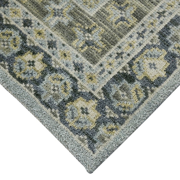 Amer Rugs Divine Hand-knotted Area Rug With Elegant Turkish And Southwestern Motifs, Crafted From Wool Sky Blue Wool Div30203