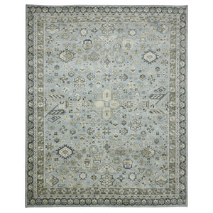 Amer Rugs Divine Hand-knotted Area Rug With Elegant Turkish And Southwestern Motifs, Crafted From Wool Sky Blue Wool Div30203