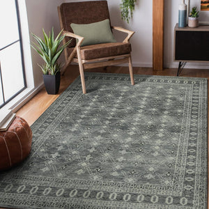 Amer Rugs Divine Hand-knotted Area Rug With Elegant Turkish And Southwestern Motifs, Crafted From Wool Gray Wool Div40203