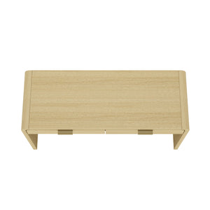 Manhattan Comfort Grace Home Office Desk With Elegant Design, 2 Storage Drawers For A Stylish Workspace Retreat Natural Oak Mdf Dk001-gno