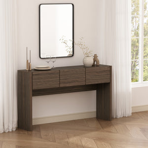 Manhattan Comfort Linda Modern Console Table - Elegant Design With Versatile Storage For Any Entryway Or Living Space Walnut Brown Mdp Dk002-br