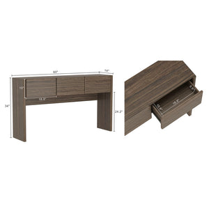 Manhattan Comfort Linda Modern Console Table - Elegant Design With Versatile Storage For Any Entryway Or Living Space Walnut Brown Mdp Dk002-br