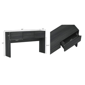 Manhattan Comfort Linda Modern Console Table - Elegant Design With Versatile Storage For Any Entryway Or Living Space Charcoal Grey Mdp Dk002-gy