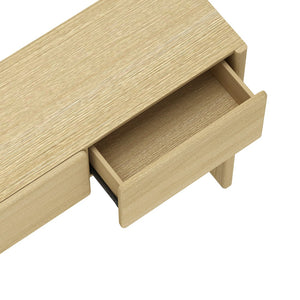 Manhattan Comfort Linda Modern Console Table - Elegant Design With Versatile Storage For Any Entryway Or Living Space Natural Oak Mdp Dk002-na