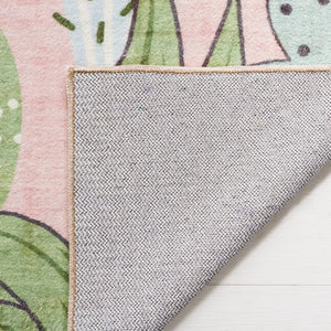 Safavieh Door And Kitchen Mat 373 Power Loomed Washable Rug Pink / Green DKM373U-4