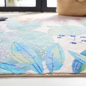 Safavieh Door And Kitchen Mat 376 Power Loomed Washable Rug Fuchsia / Turquoise DKM376R-4